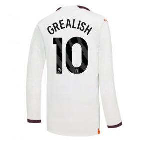 Manchester City Jack Grealish #10 Koszulka Wyjazdowych 2023-24 Długi Rękaw